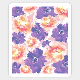 Rose and peony flowers Sticker